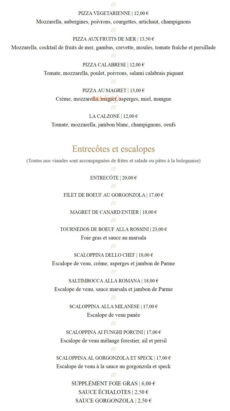 Les Italiens — carte page 3