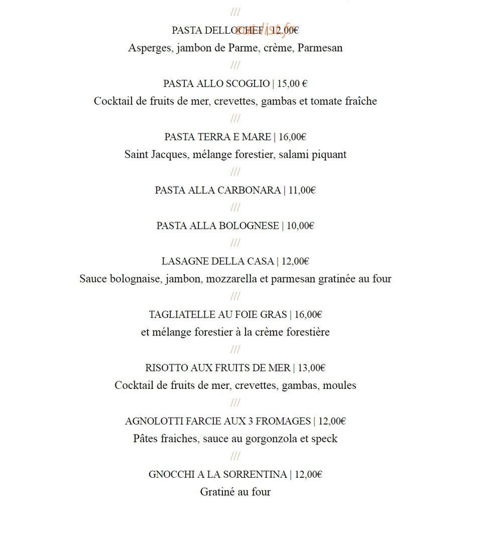 Les Italiens — carte page 5