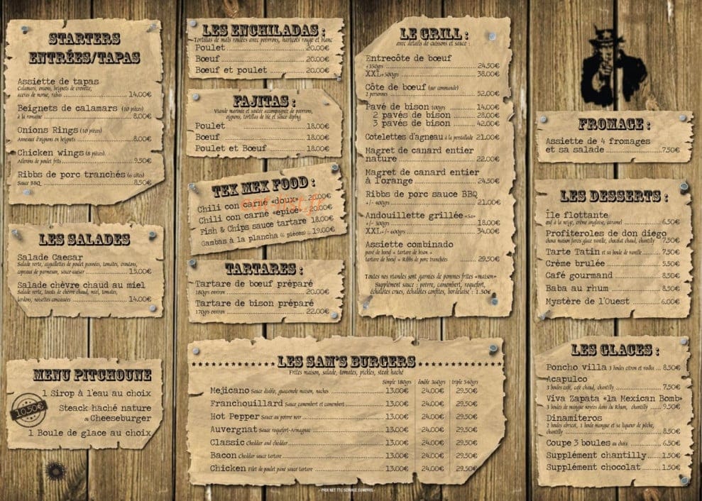 Oncle Sam's Saloon — carte page 1
