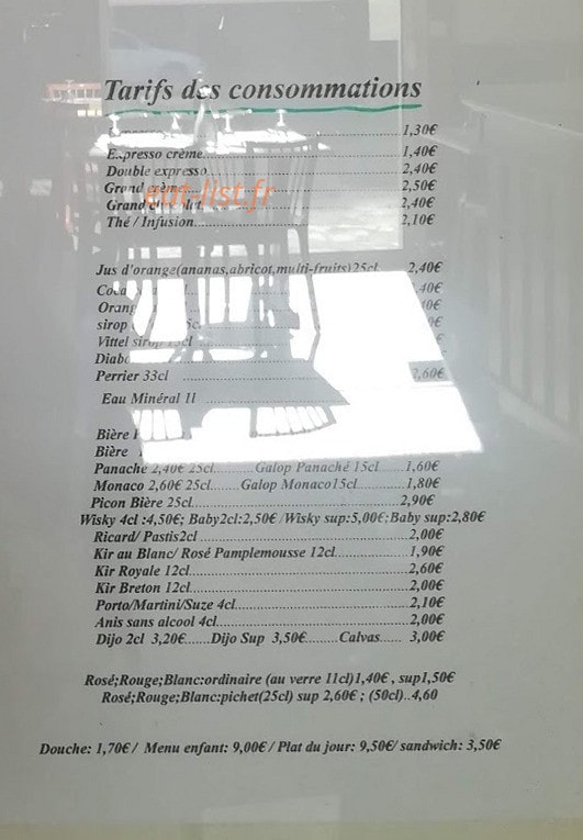 Restaurant A L'imprevu — carte page 3