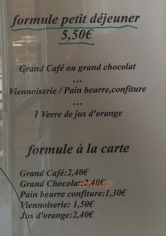 Restaurant A L'imprevu — carte page 2