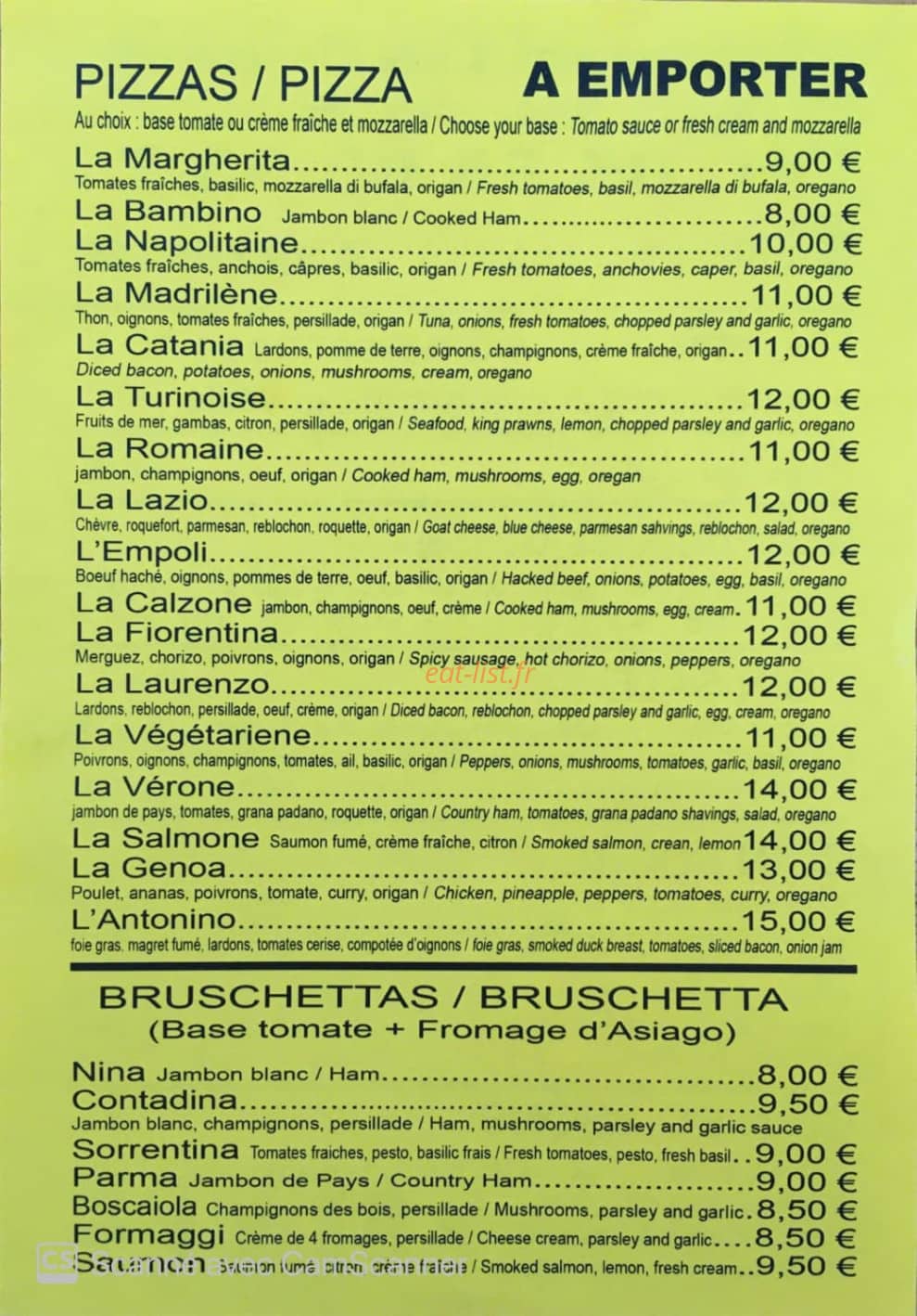 Restaurant Les Ecureuils — carte page 2