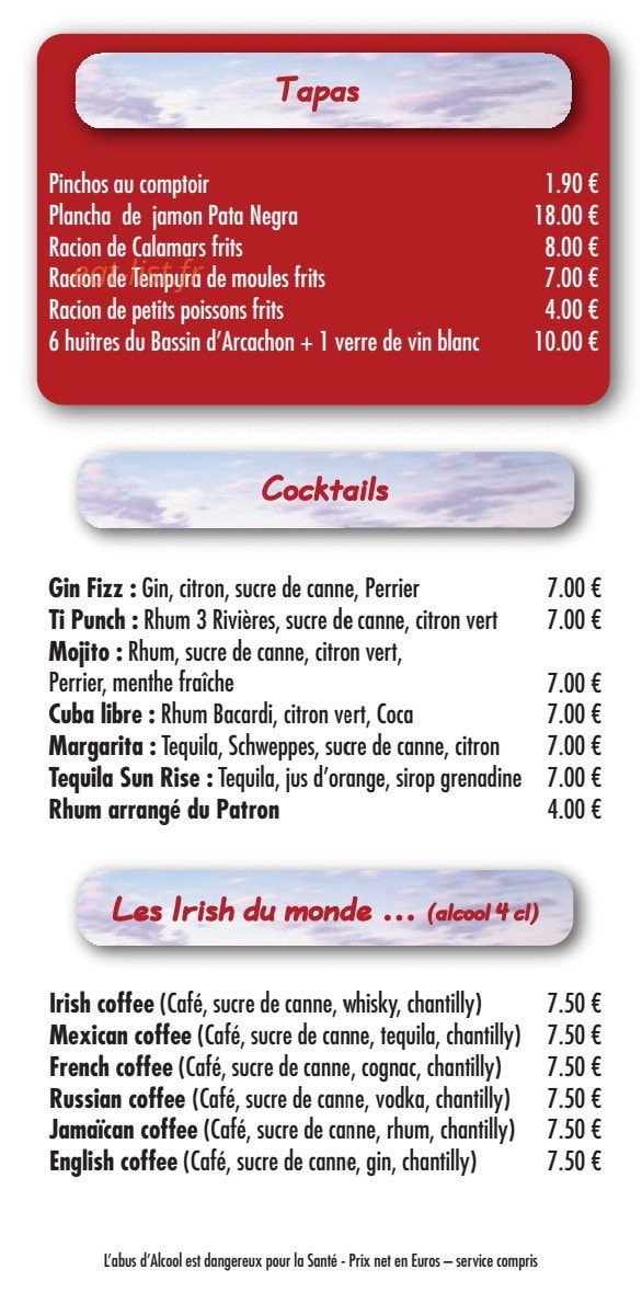 Restaurant Maguide — carte page 9
