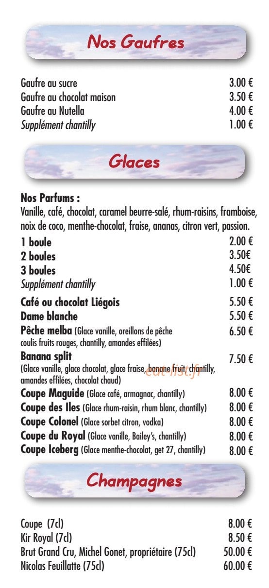 Restaurant Maguide — carte page 12