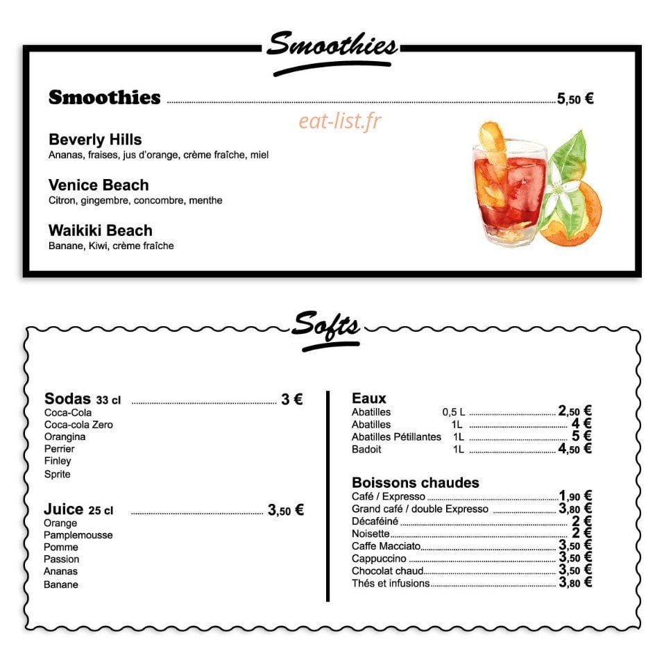 Surf Palace — carte page 3