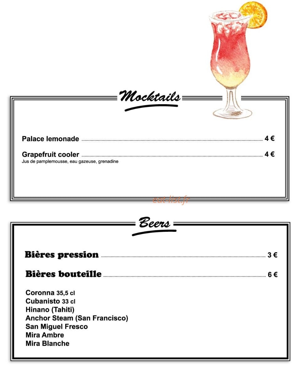 Surf Palace — carte page 2
