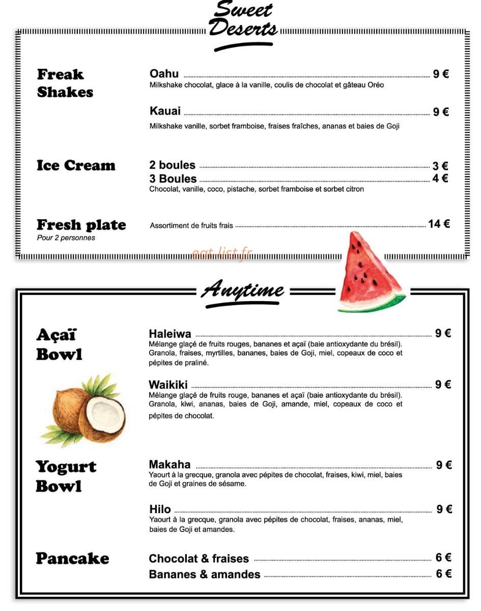 Surf Palace — carte page 5