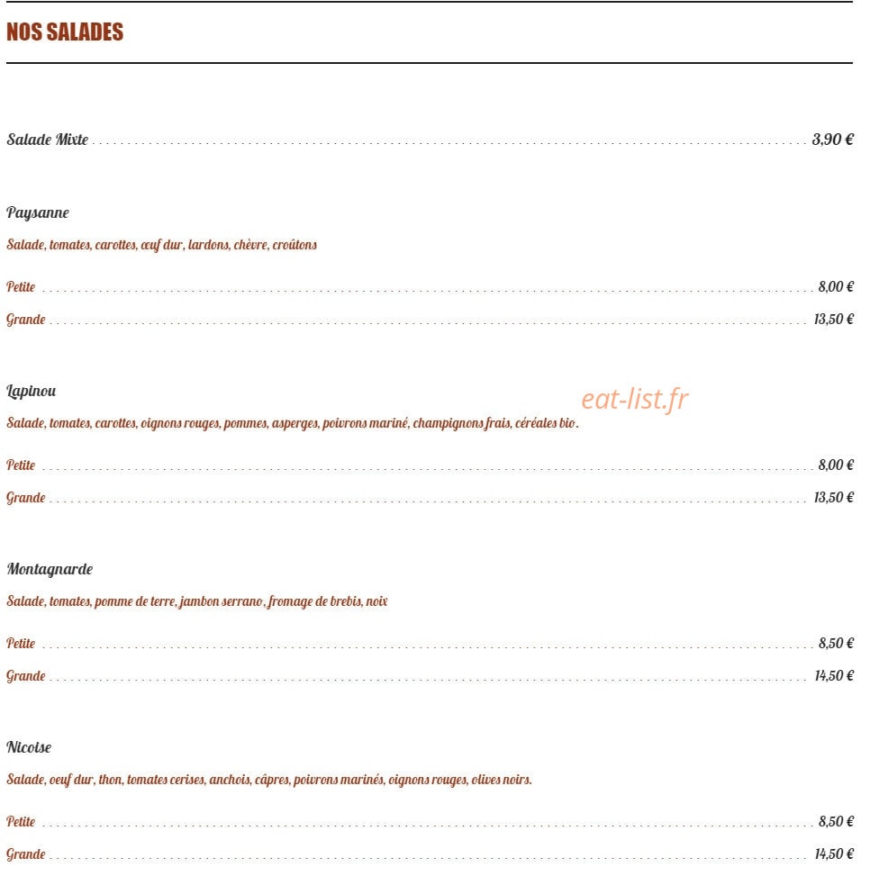 Le Grillon — carte page 6