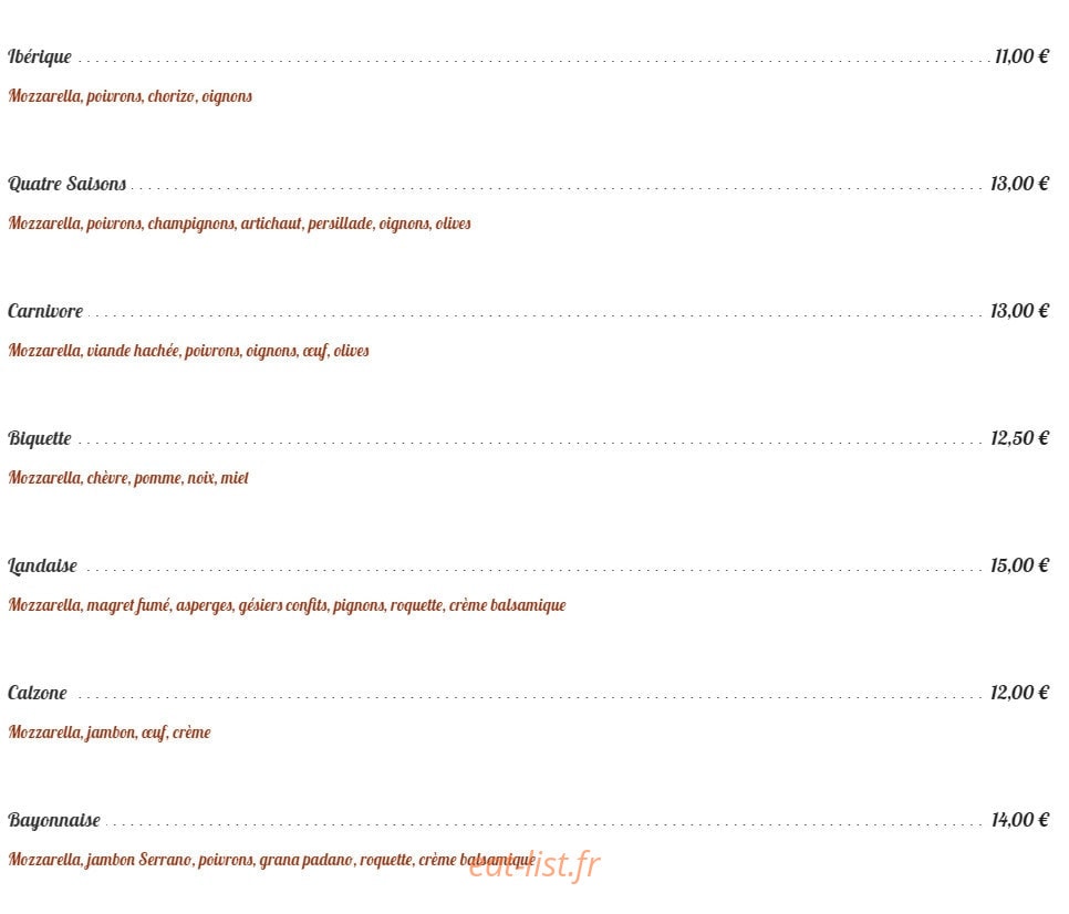 Le Grillon — carte page 2