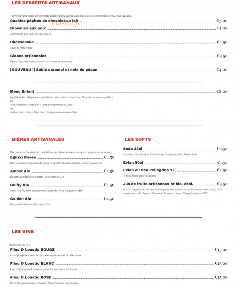Le Local — carte page 2