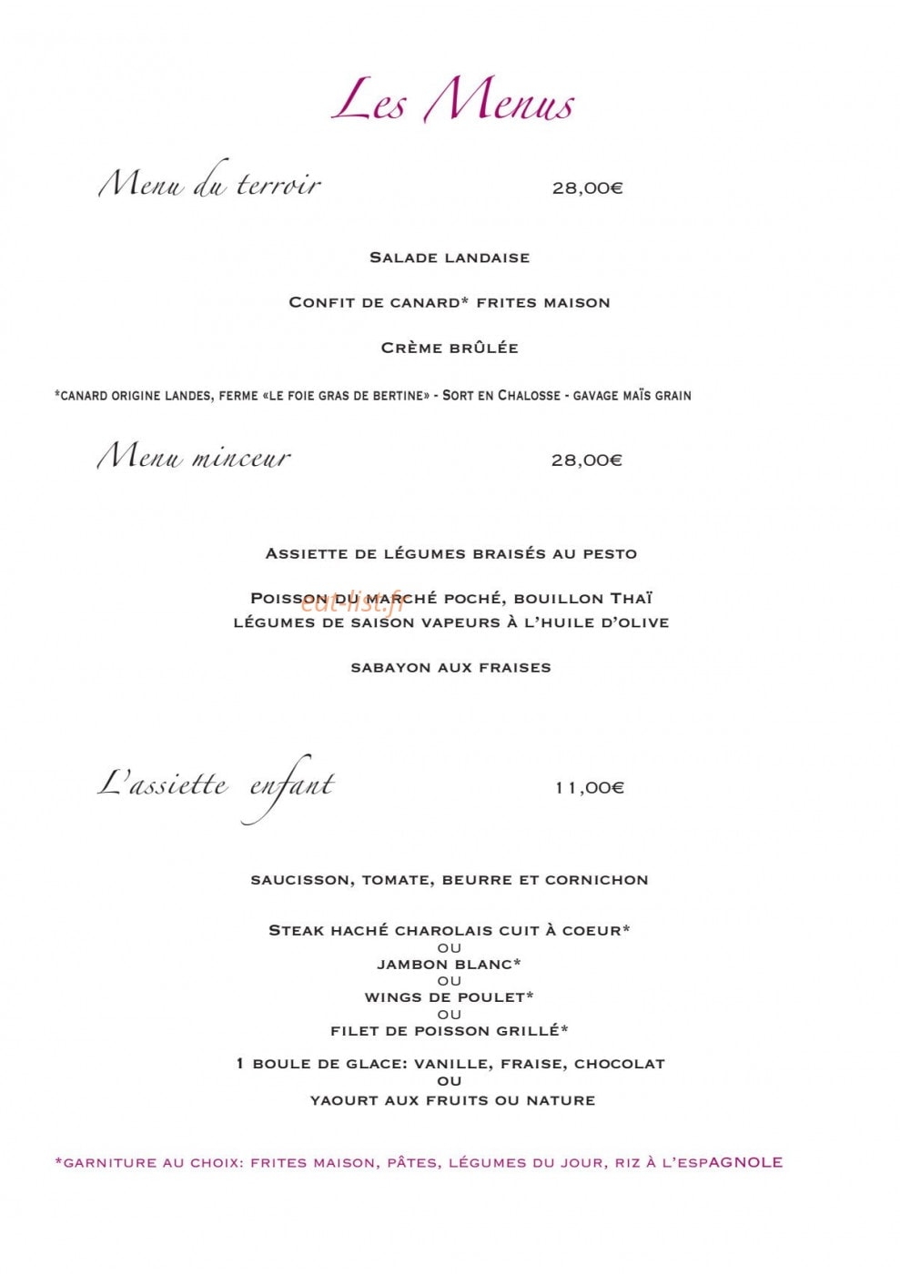 Grill de l'Océan — carte page 4