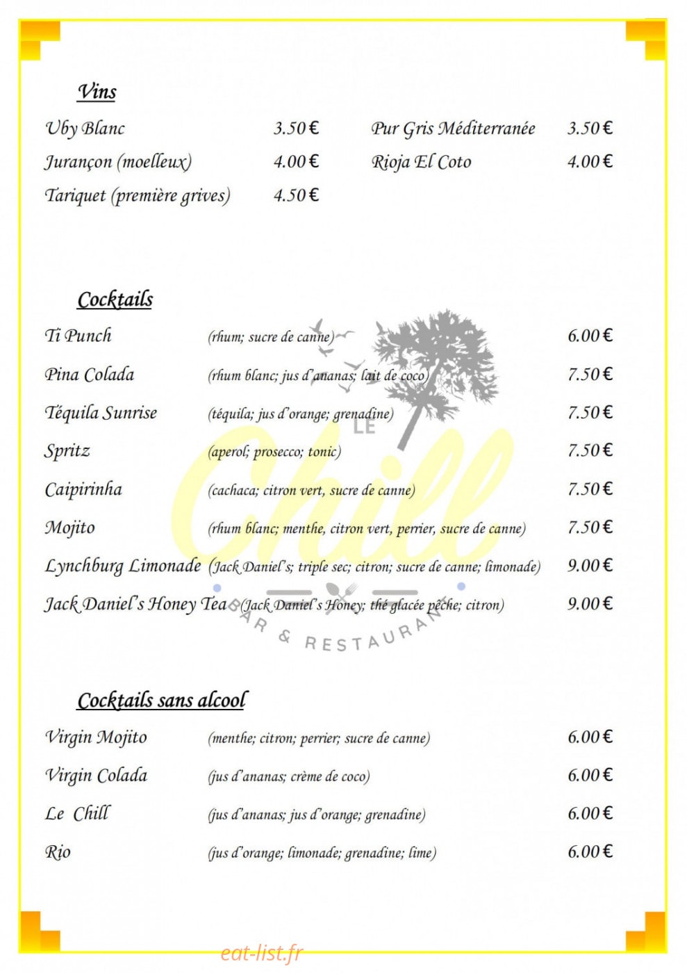 Le Chill — carte page 5