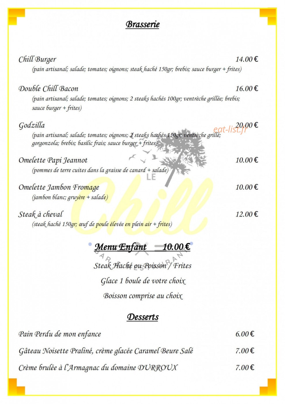 Le Chill — carte page 3