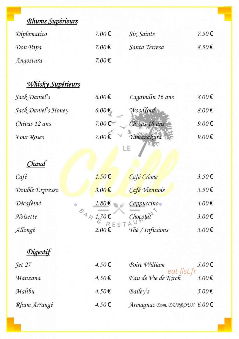 Le Chill — carte page 7