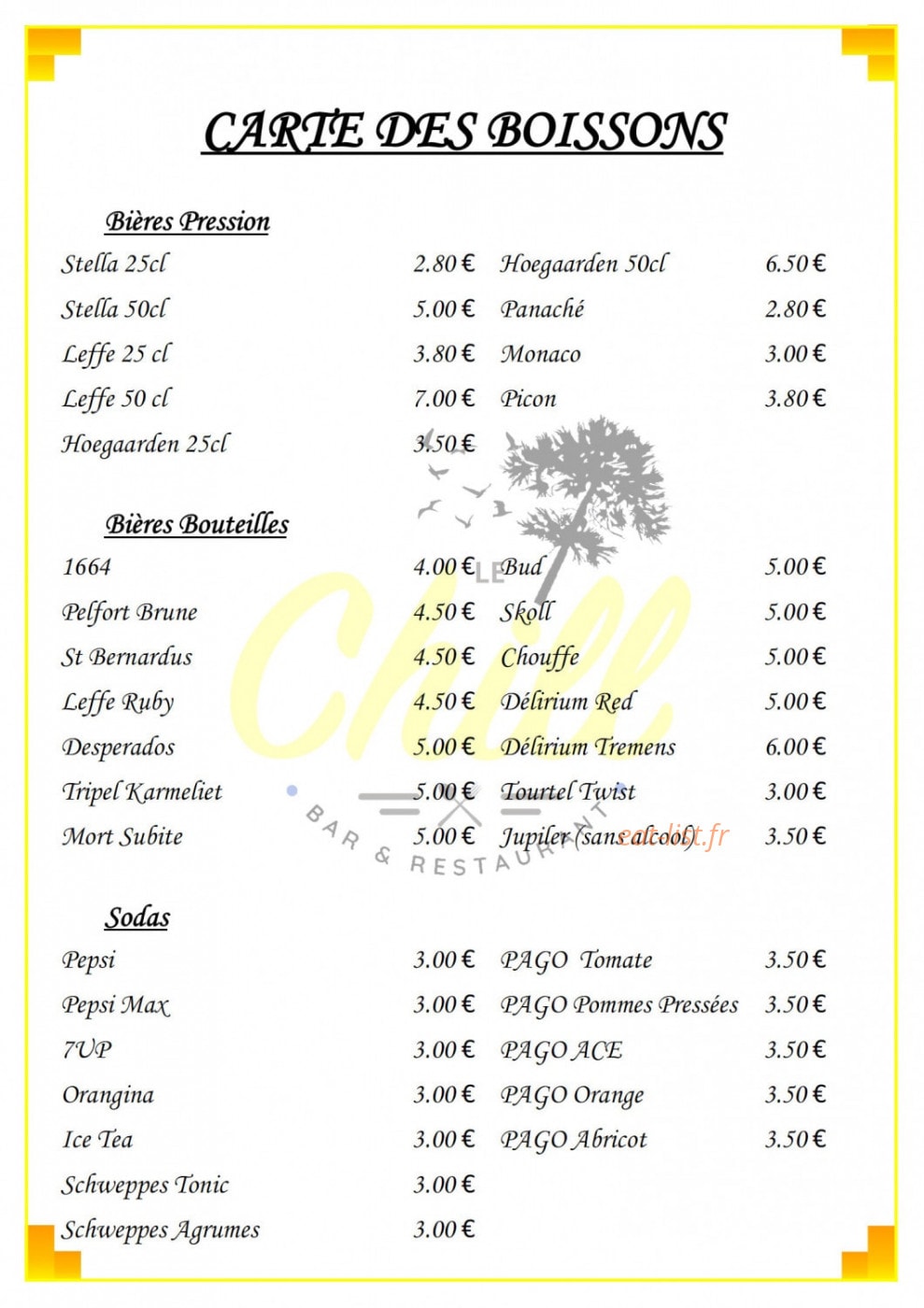 Le Chill — carte page 4