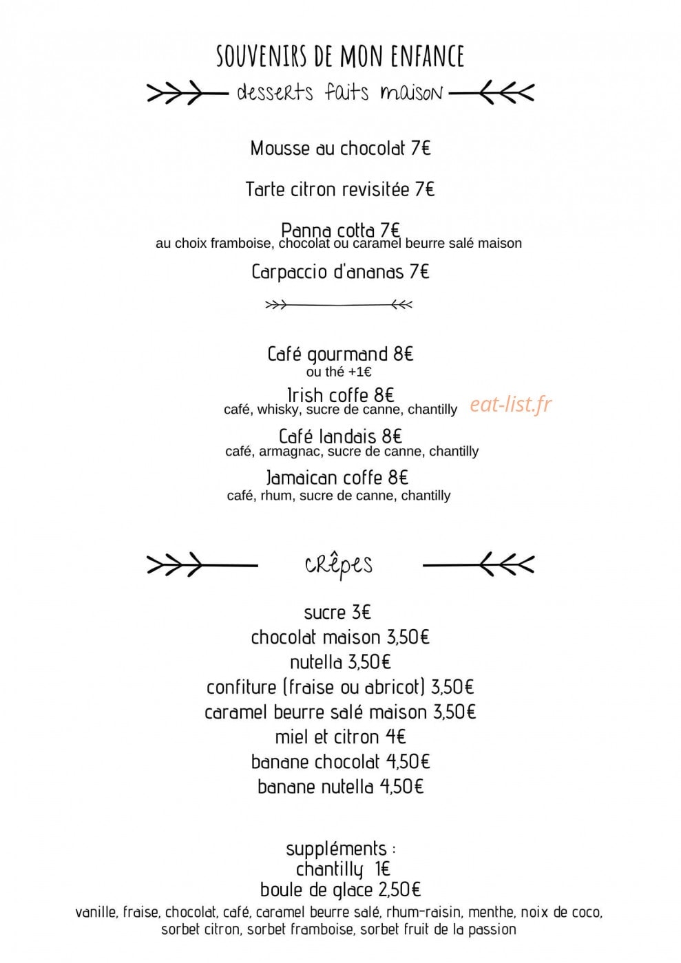 Les Cigales — carte page 7