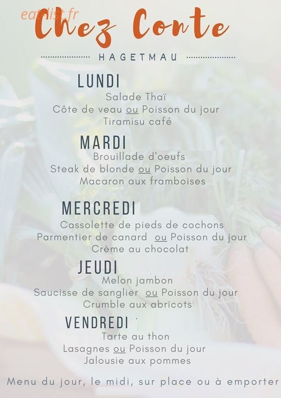 Auberge du Conte — carte page 1