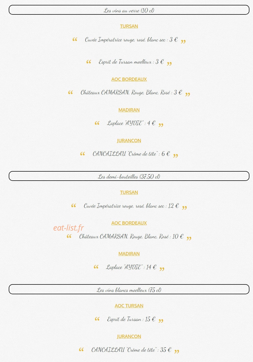 Les Arcades — carte page 6