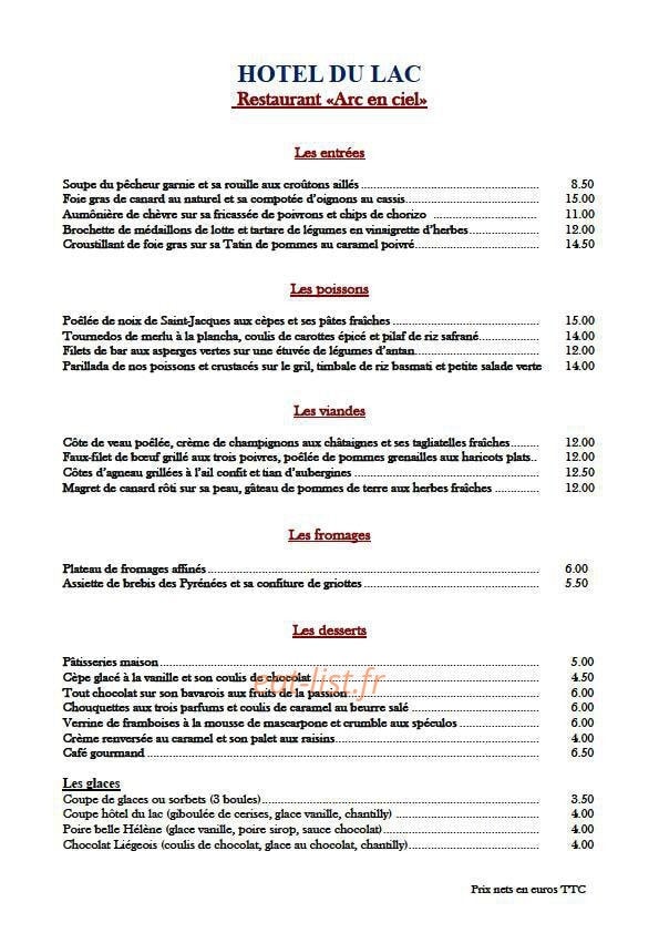 Arc en Ciel — carte page 2