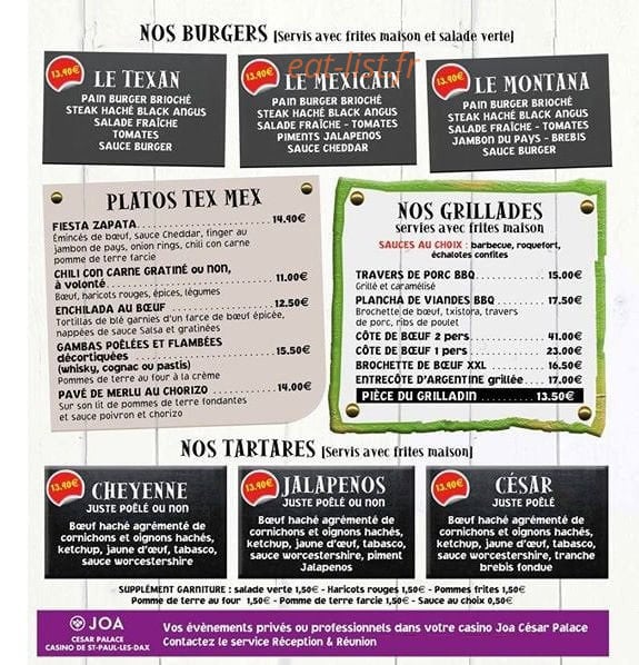 El Tex-Mex — carte page 2