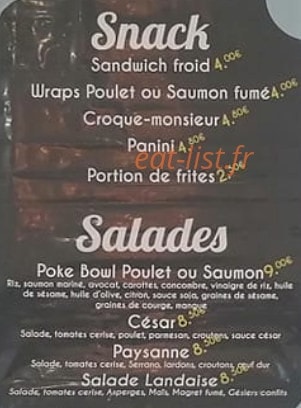 Le Comptoir à Crêpes 40 — carte page 2