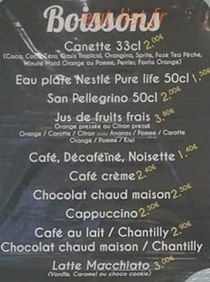 Le Comptoir à Crêpes 40 — carte page 1