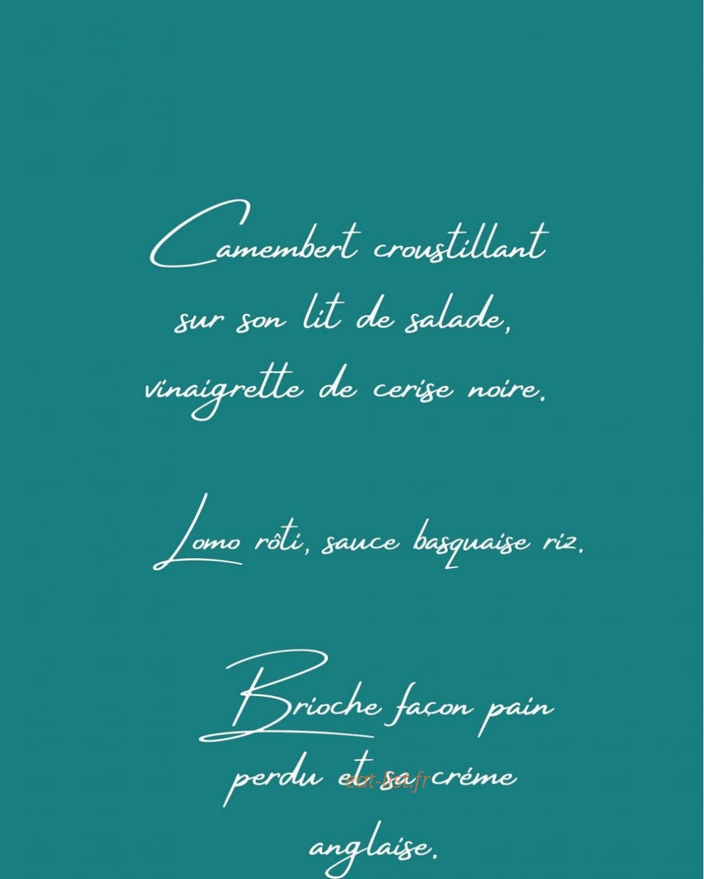 Le Cosy — carte page 1