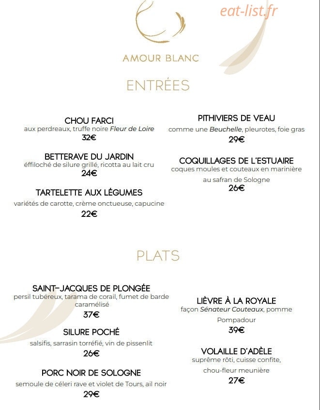 Amour Blanc — carte page 1