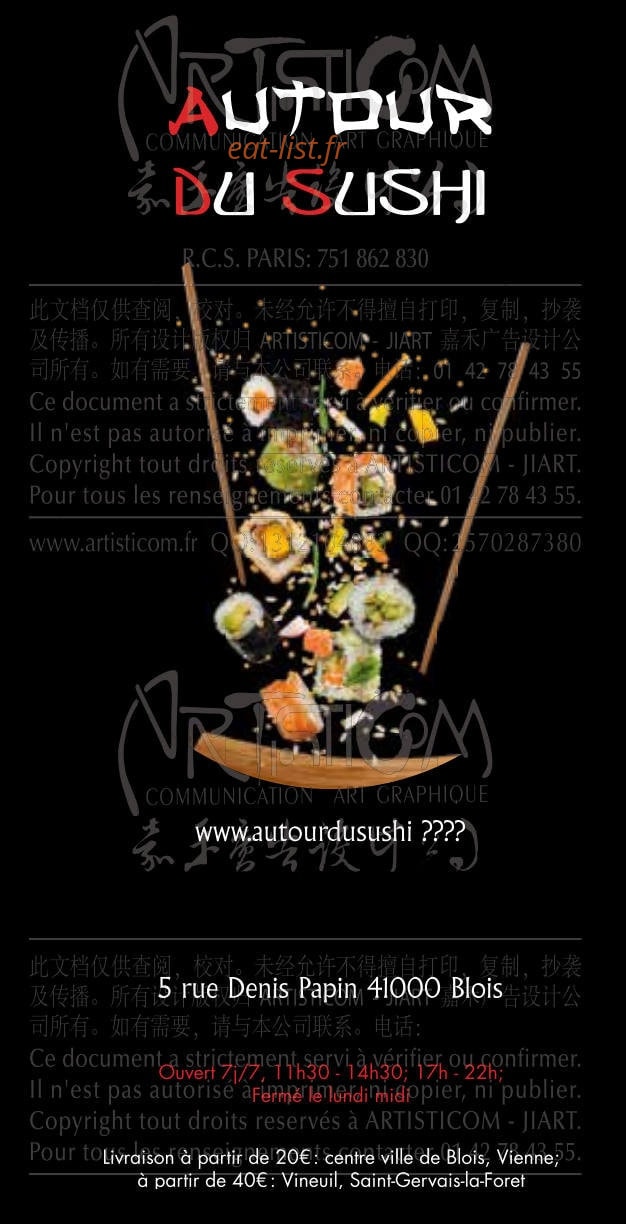 Autour du Sushi — carte page 1