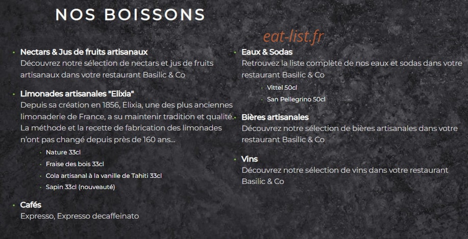 Basilic & Co — carte page 8
