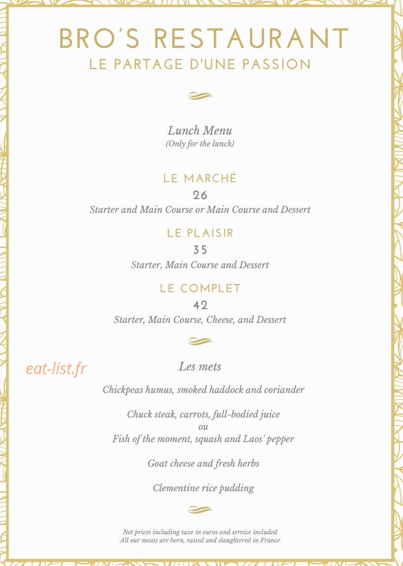 Bro's — carte page 2