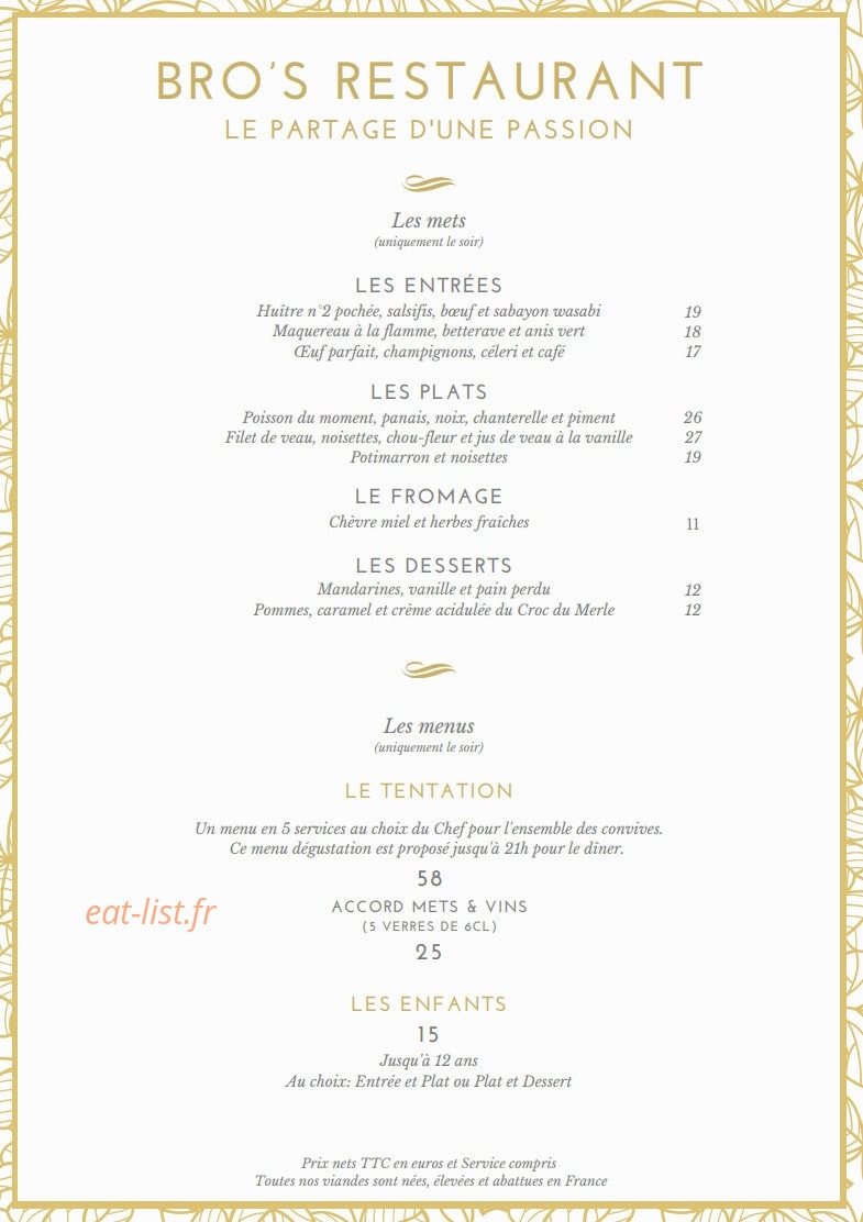 Bro's — carte page 3