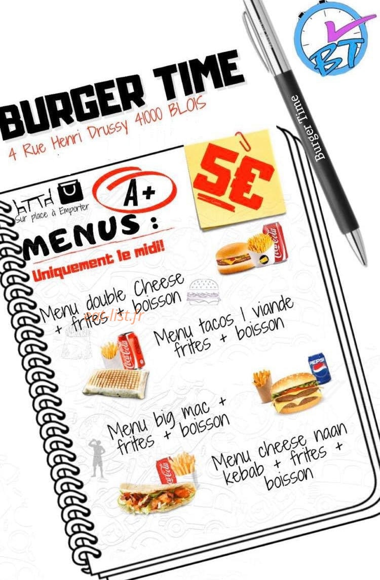 Burger Time — carte page 2