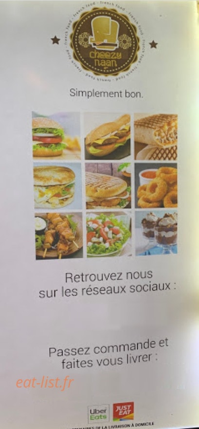 Cheezy Naan — carte page 1