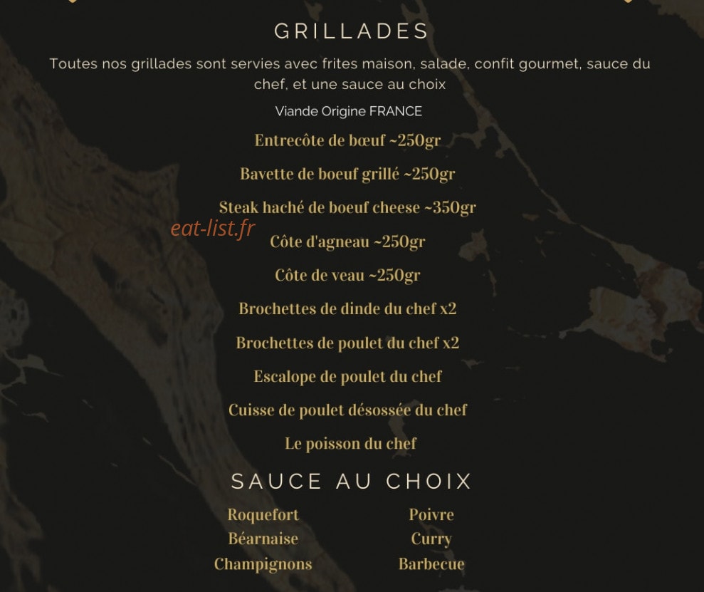 Chef Gourmet — carte page 2