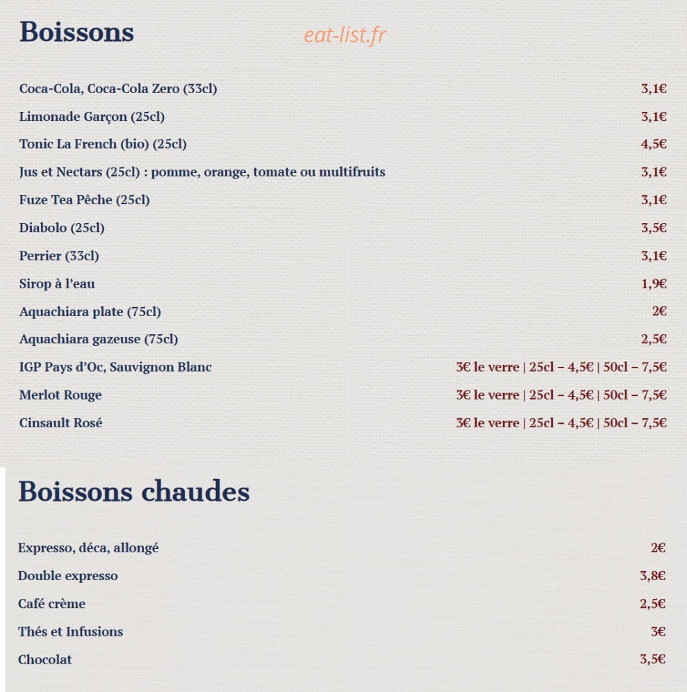 Chez Lucette — carte page 8