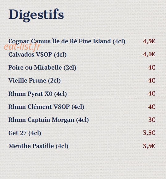 Chez Lucette — carte page 5