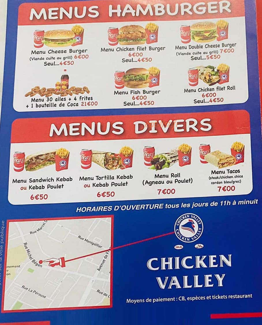 Chicken Valley — carte page 4