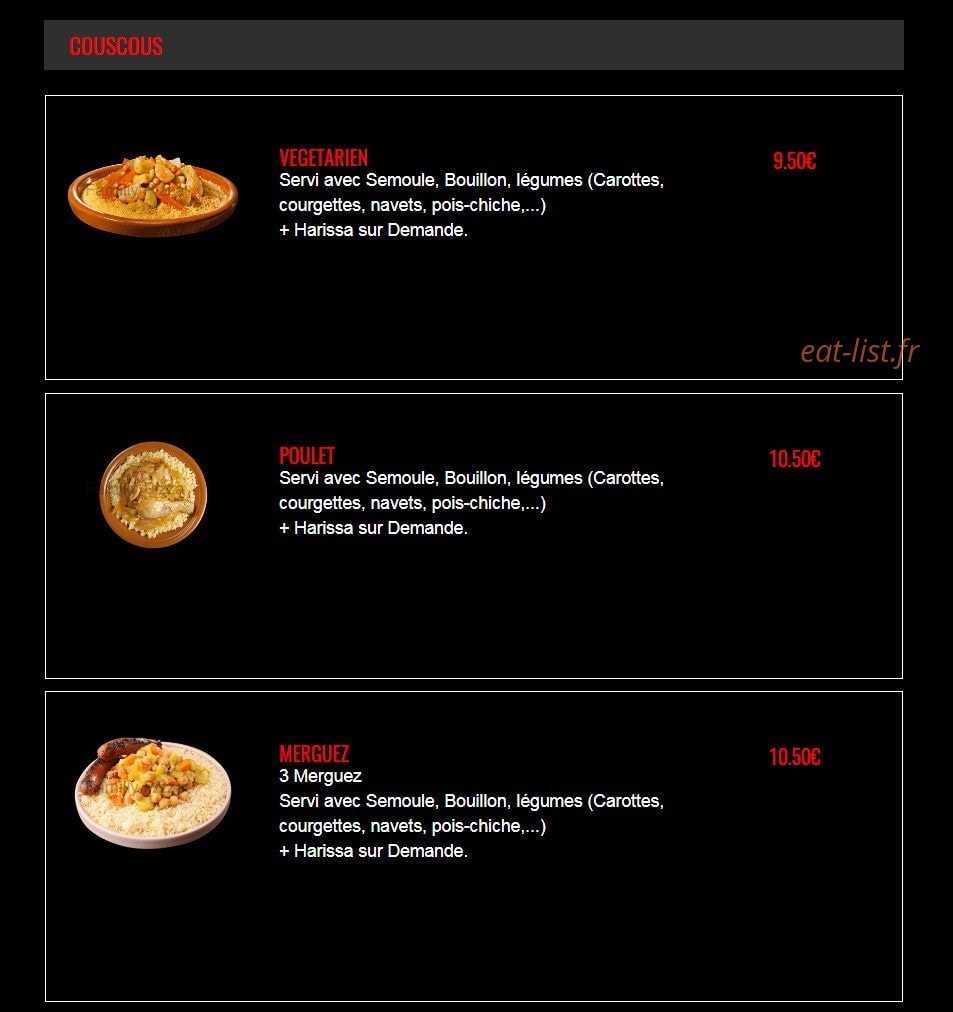 Familly Pizza — carte page 20