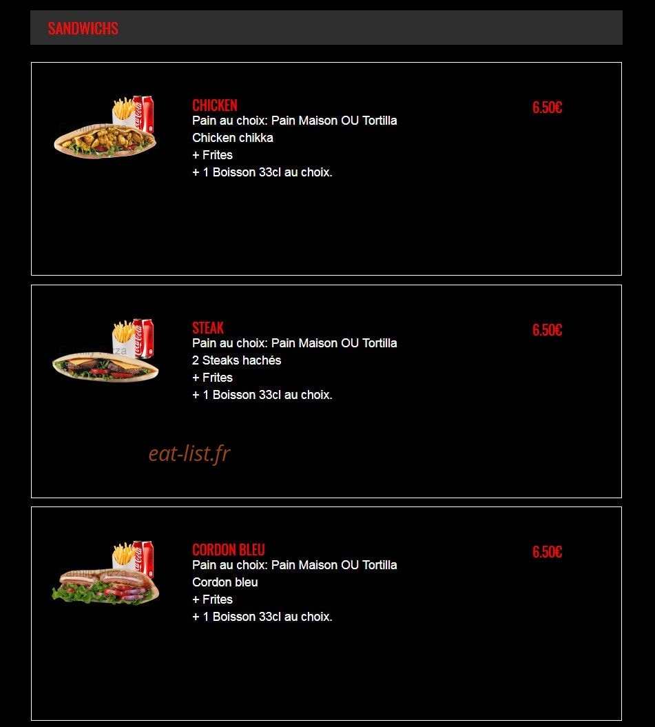 Familly Pizza — carte page 15