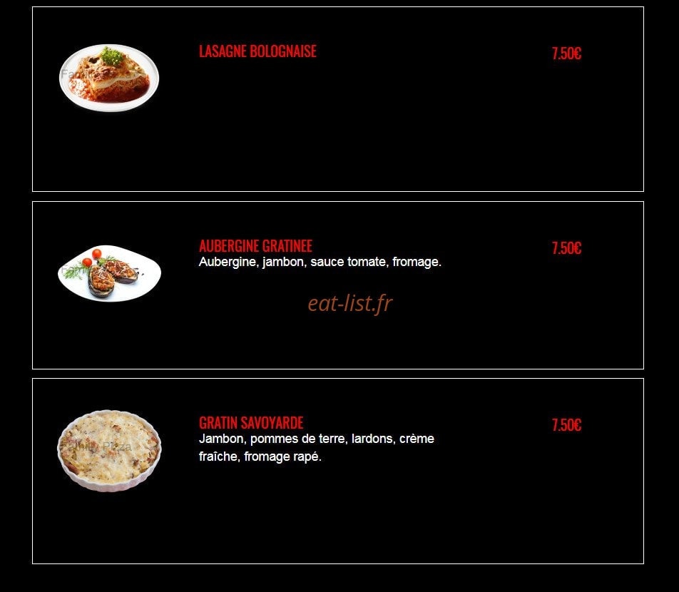 Familly Pizza — carte page 14