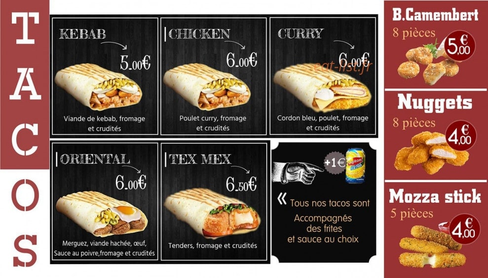 Fast Food — carte page 2
