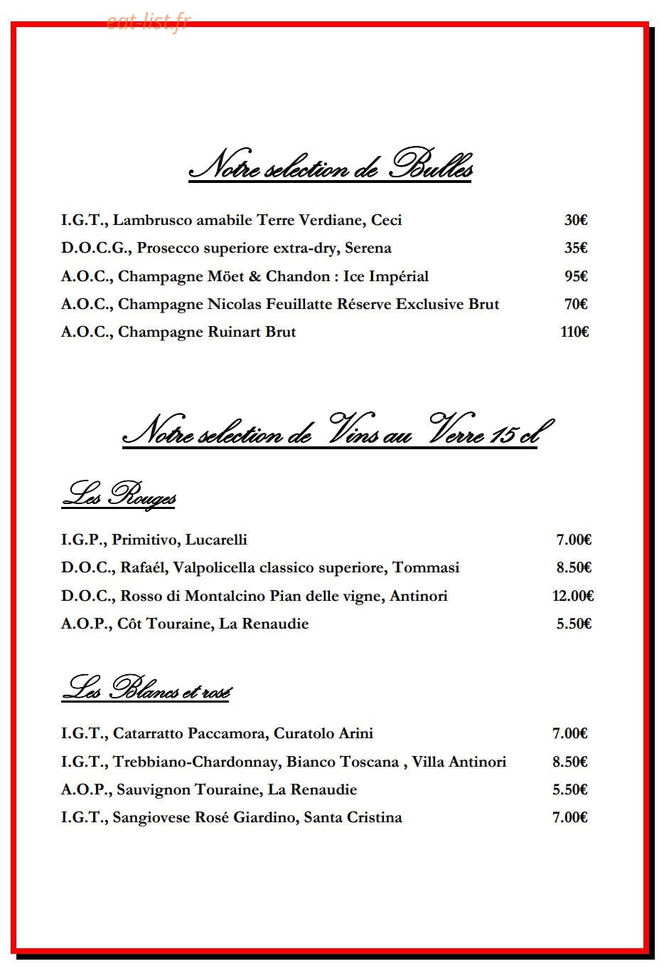Hostaria del re — carte page 11
