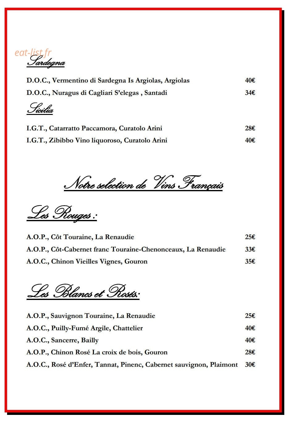 Hostaria del re — carte page 10