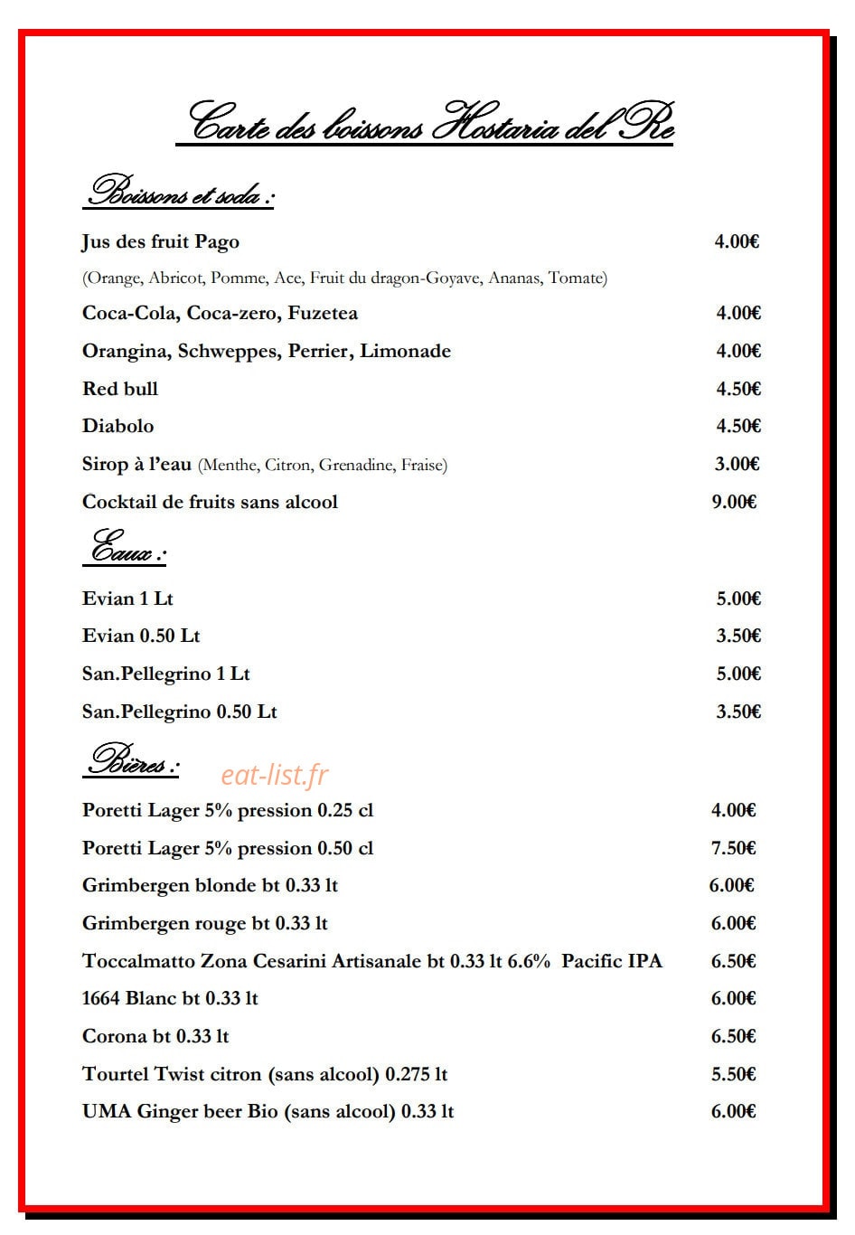 Hostaria del re — carte page 4