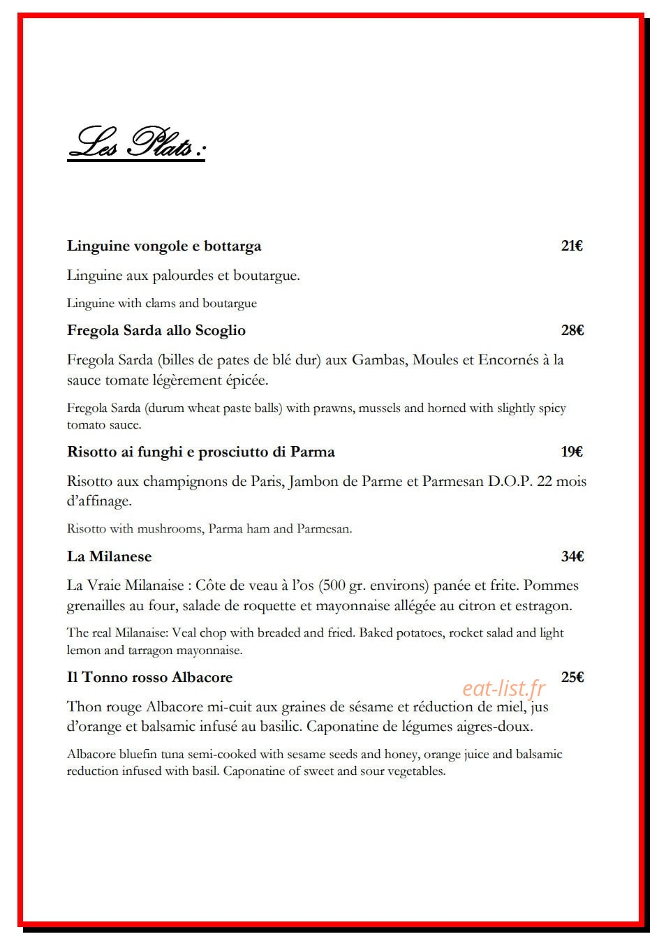 Hostaria del re — carte page 2