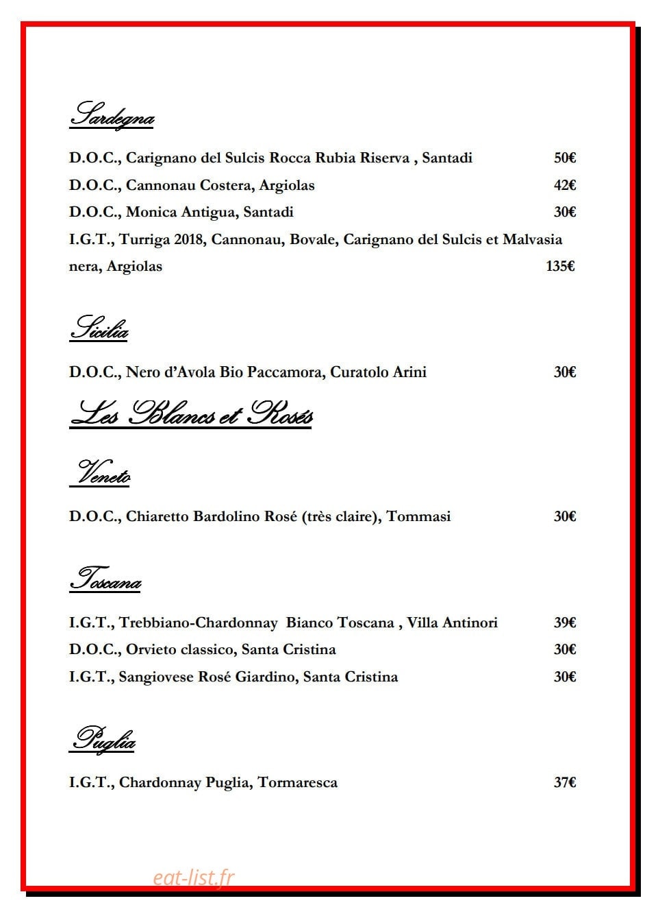 Hostaria del re — carte page 9