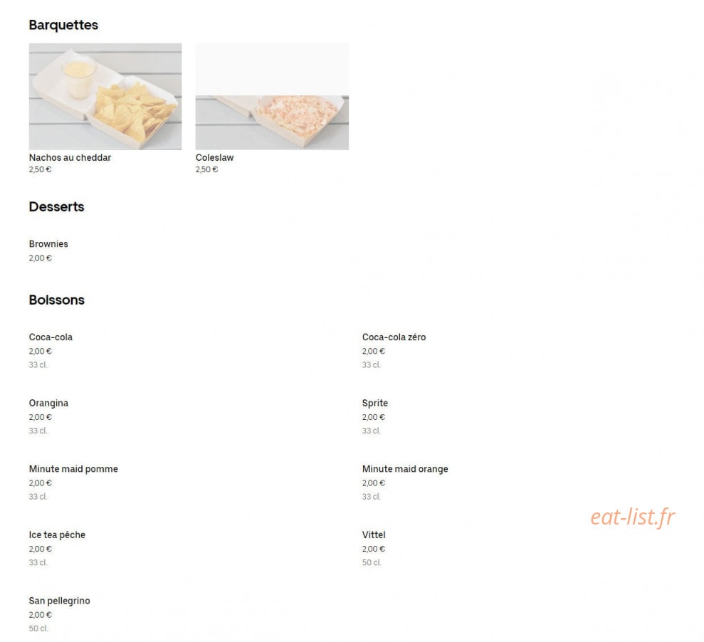 Hot dog house — carte page 2