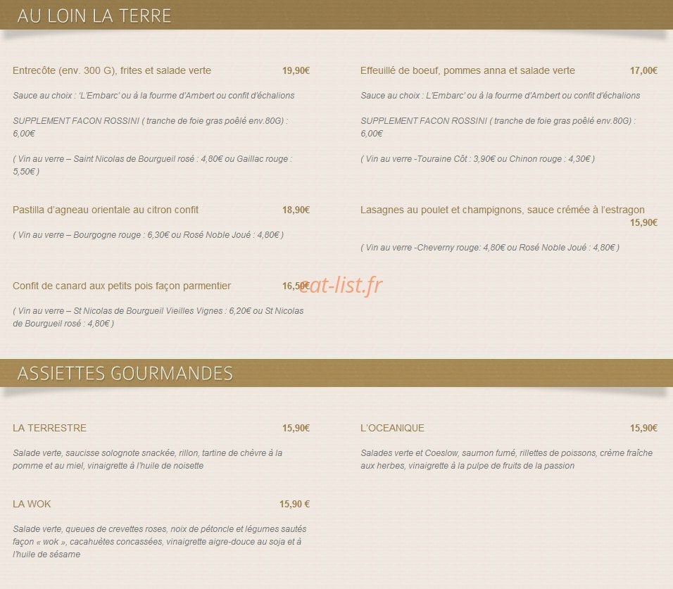 L' embarcadere — carte page 3
