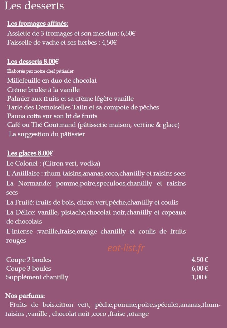 L'Hôte Antique à Blois - menu et photos